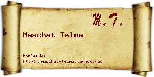 Maschat Telma névjegykártya